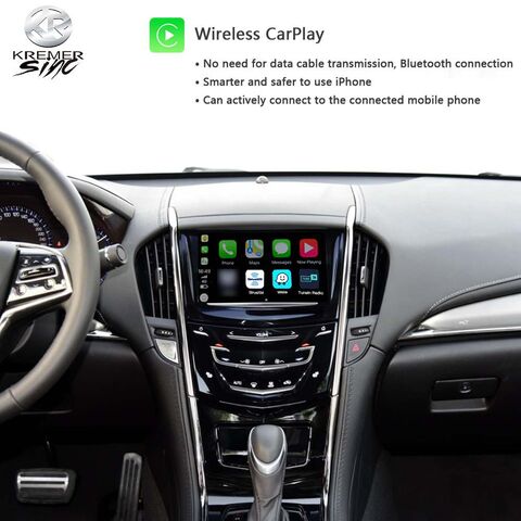 Kabellose CarPlay AndroidAuto Nachrüstbox für Cadillac kSmart auto für Cadillac ATS-L Modell 16-17, Spiegelverbindung, Rückfahrkamera