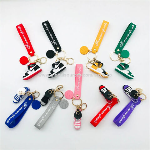 Buy Wholesale China 3d Silicone Sneaker Wrist Lanyard Key Chain With Key  Ring Holder Cute Shoe Keychain & Key Chain at USD 0.89