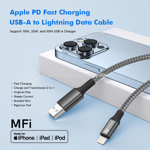 for iPhone 11 USB-C Cable Charger 18W Computer Fast Pd Charging Cable  Lightning to USB C Mobile Phone Cable - China USB Data Cable and Type-C  Cable price