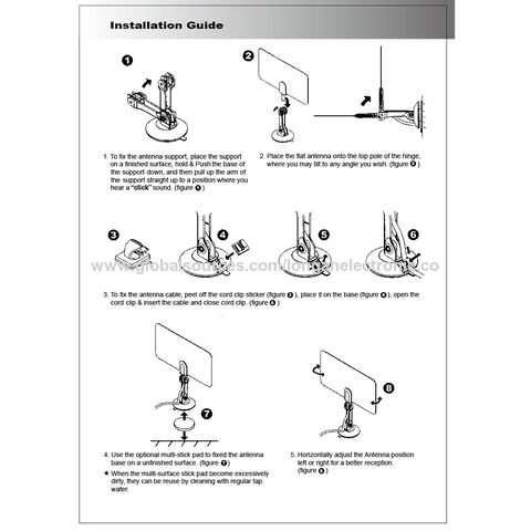 Antena de TV digital para interiores y exteriores con base magnética, rango  de más de 50 millas, amplificador de cable coaxial de 10 pies, soporte 4K