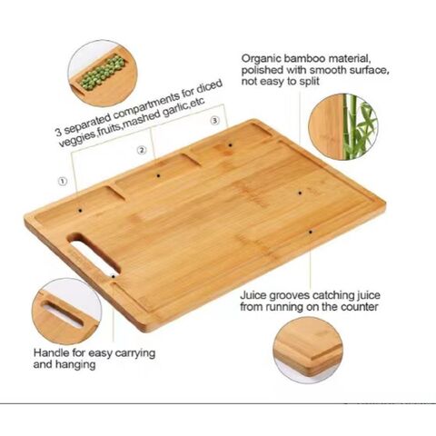 Wood Cutting Board, Household Kitchen Square Chopping Board For