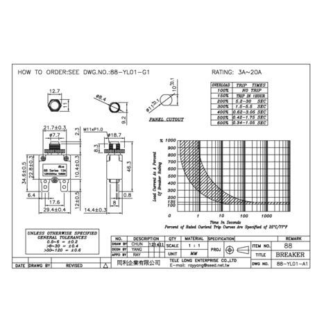 Disjuntor Eletrônico com Corrente de 3 a 25A / 3 a 40A