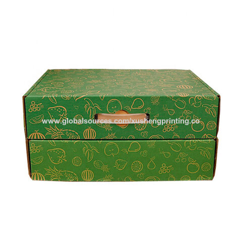 Buy China Wholesale Corrugated Fruit Packaging Box With Handle 