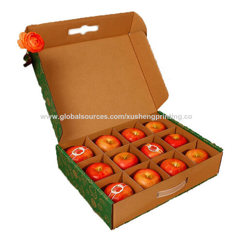 Buy China Wholesale Corrugated Fruit Packaging Box With Handle 