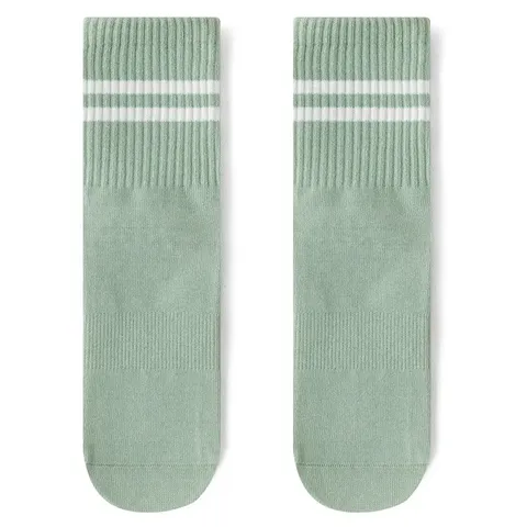 Pilates Socks Professional Non-Slip Socks Medium Tube Yoga Socks Anti-Slip  Sports Solid Color Floor Socks Yoga Socks