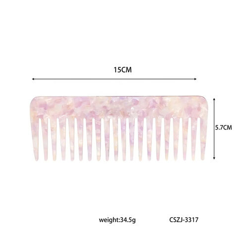 Pentes de cabelo de acetato de celulose coreanos de tamanho grande à venda, pente de alta qualidade para mulheres, pente com logotipo personalizado