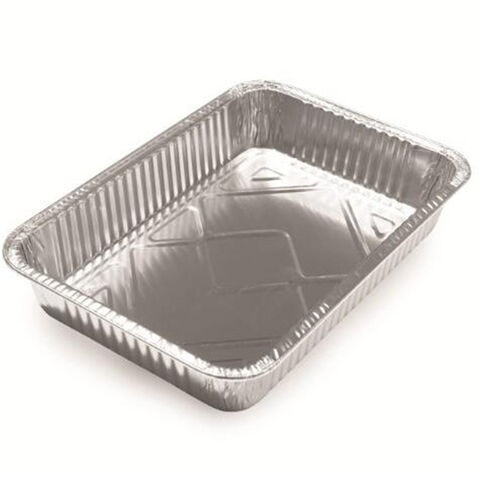 Molde Rectangular de Aluminio para Tarta Completa, Bandeja de Papel de Aluminio para Alimentos