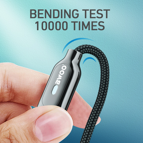 BWOO high grade Apple fast charging cable nylon braided 2.4a zinc alloy 8pin iPhone usb cable