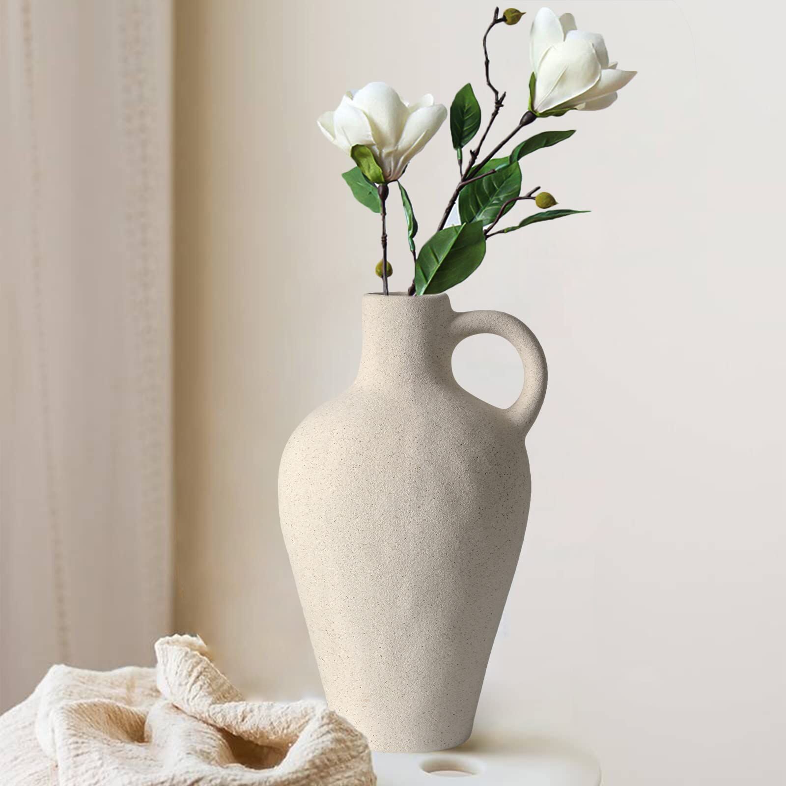 Dried Flowers Neutral and White Arrangement, Airy Dry Real Floral Bouquet,  Ceramic Bud Vase Decor, Home and Living, Boho Wedding Decor, 