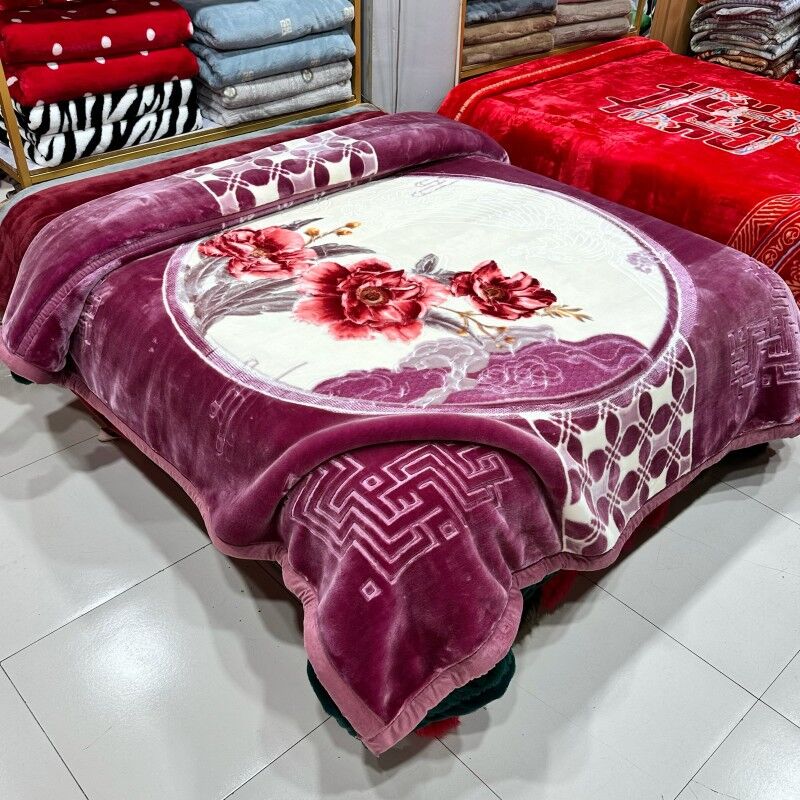 Raschel Blanket Winter Double Thick Double Warm Blanket Raschel Bed ...