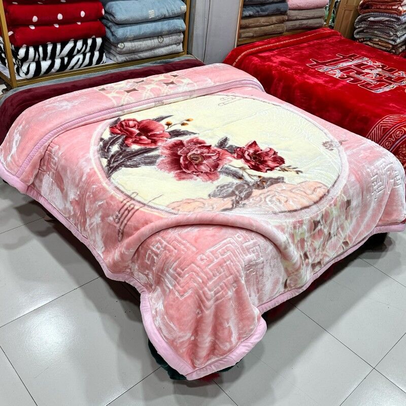 Raschel Blanket Winter Double Thick Double Warm Blanket Raschel Bed ...