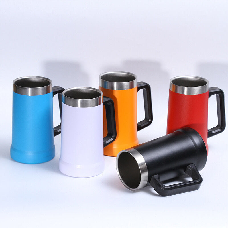 Wholesale Stainless Steel Beer Mug With Handle 24oz Double Wall Vacuum