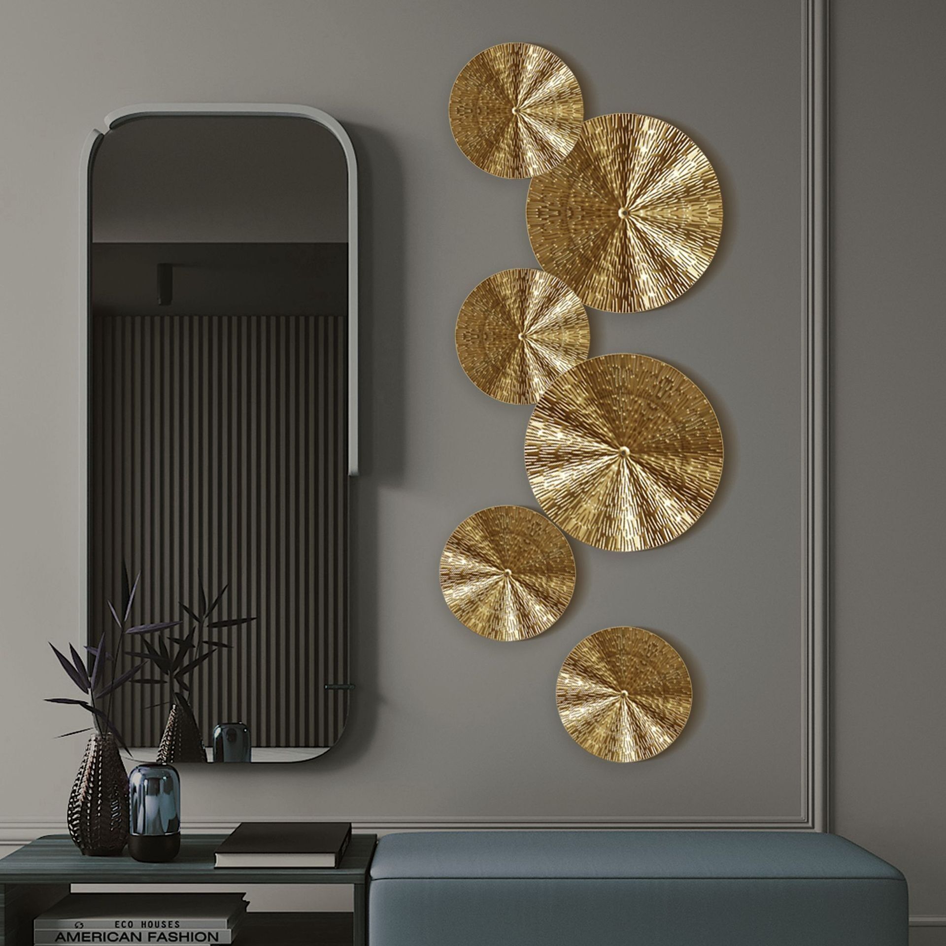 Modern Accents Gold Luxury Art Decorative Home Wall Decor Nordic