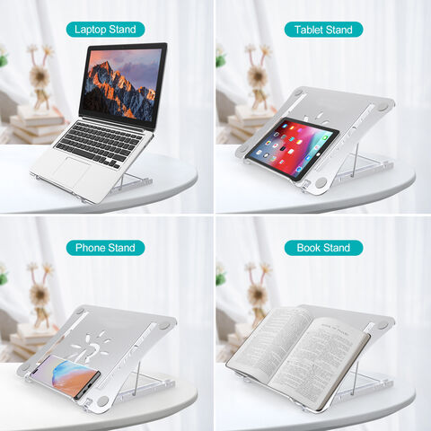 Tablet Stand with 4 High-speed Cooling Fan,Adjustable Tablet Computer  Stand,Multi-Angle Stand,Phone Stand Portable Foldable Tablet Riser Notebook  Holder Stand Compatible for iPad Pro 12.9 9.7 
