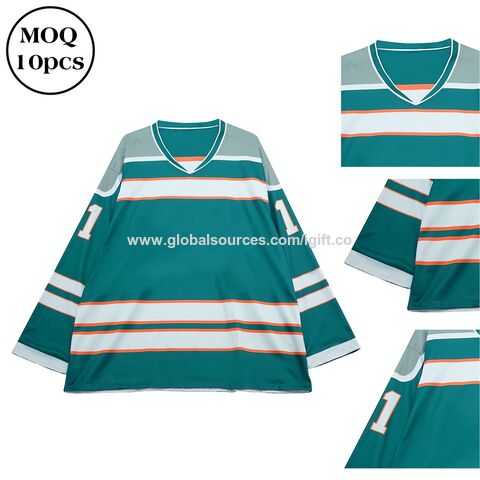 Muestra Gratuita Camiseta de Hockey sobre Hielo Azul, Ropa Deportiva de Calidad Premium, Diseño Único con Rayas