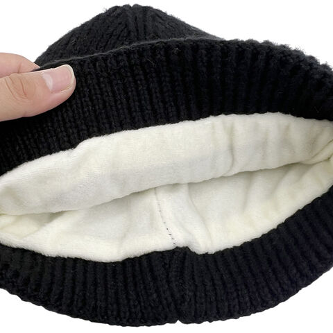 Bonnet d'hiver chaud bonnet chapeau de laine court mode homme  personnalisation de marque unisexe