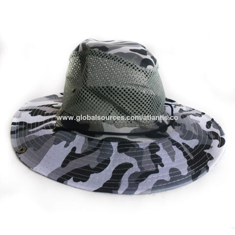 Foldable Windproof Fishing Hat & Camping Hat For Outdoor Hiking And  Hunting, LightGrey