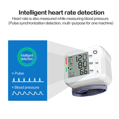 Digital Wrist Blood Pressure Monitor Beat Rate Meter Device