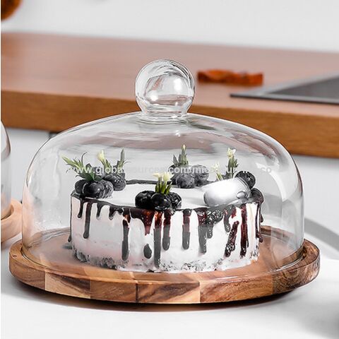 Clear glass cake outlet plate