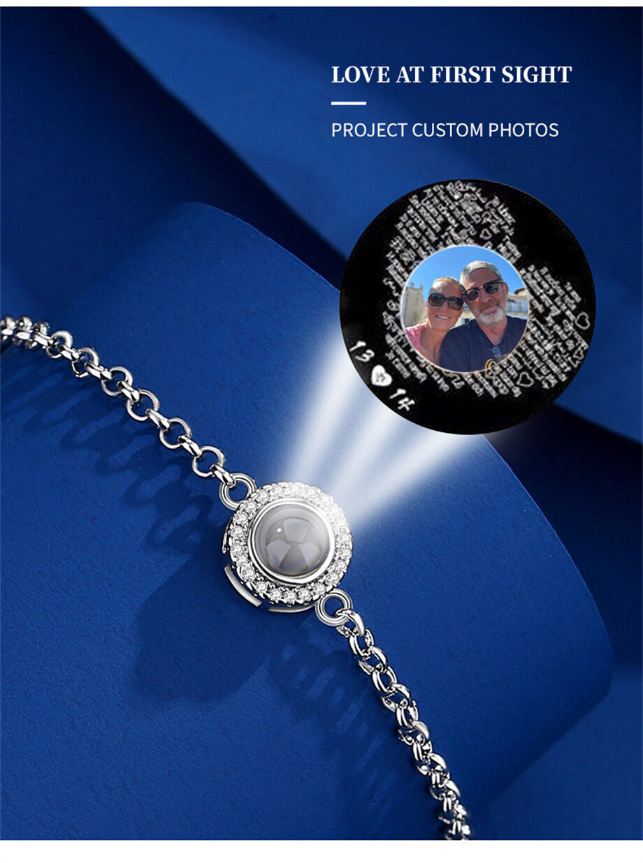 Easycosy Personalized Photo Projection Bracelet - Custom Picture Inside, Adjustable - View #9
