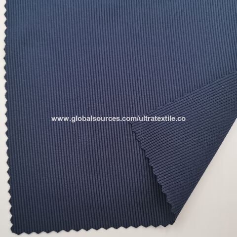 95% Cotton 5% Elastane Ribbing in Dark Navy Blue 240GSM, Solid, OEKO-TEX 100