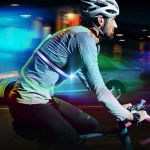 Ceinture de sécurité réfléchissante haute visibilité course jogging marche  vélo