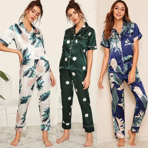 Women's Clothes Sexy Pajama Set Girls' Underwear Monogram Print