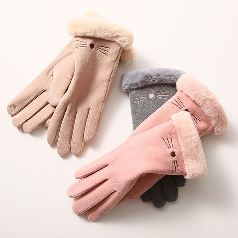 Touchscreen-Handschuhe im Großhandel, modische Winterhandschuhe für Damen, bestickte Handschuhe, elegantes Geschenk