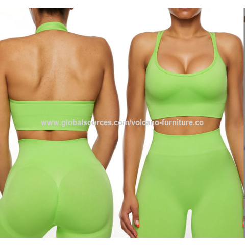 Compre Atacado Mulheres Seamless Yoga Set 2 Peça Workout Sport Bra