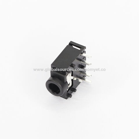 Conector de 5 pines para auriculares, electrónica con código de fecha, cabezal de plástico 5f07, base para auriculares Hy-037, calibre 3.5 de plástico