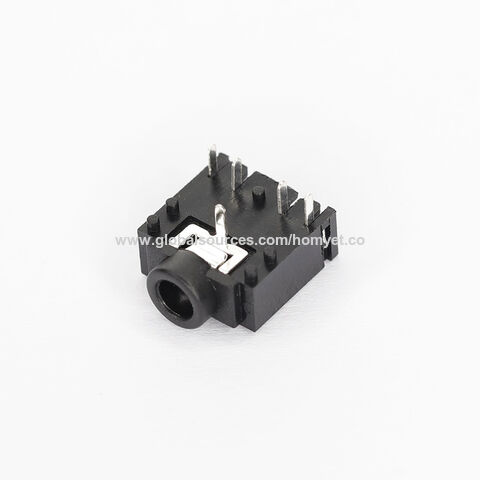 Conector de 5 pines para auriculares, electrónica con código de fecha, cabezal de plástico 5f07, base para auriculares Hy-037, calibre 3.5 de plástico