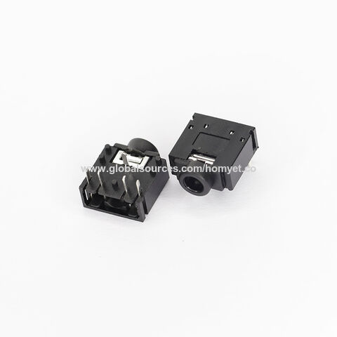 Conector de 5 pines para auriculares, electrónica con código de fecha, cabezal de plástico 5f07, base para auriculares Hy-037, calibre 3.5 de plástico