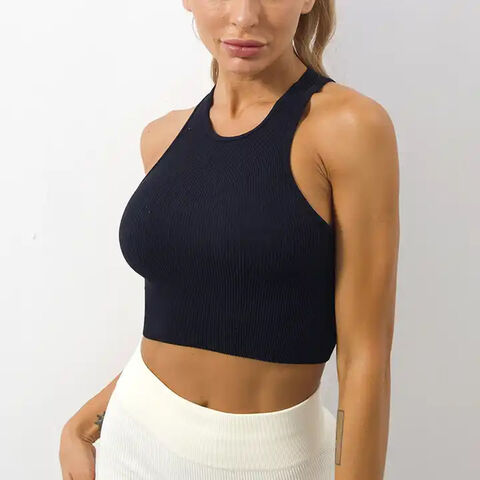 Fashion Sexy Women's Seamless Padded Bra Leisure Crop Top Vest