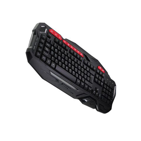 Anti-Ghosting Gaming-Tastatur mit Hintergrundbeleuchtung und Multimedia-Tasten - Membrane Tastatur