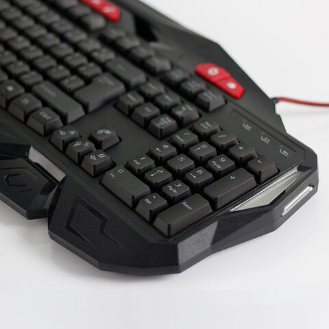 Anti-Ghosting Gaming-Tastatur mit Hintergrundbeleuchtung und Multimedia-Tasten - Membrane Tastatur