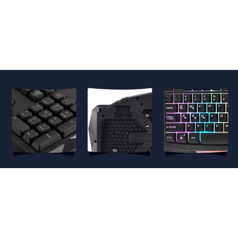 Anti-Ghosting Gaming-Tastatur mit Hintergrundbeleuchtung und Multimedia-Tasten - Membrane Tastatur
