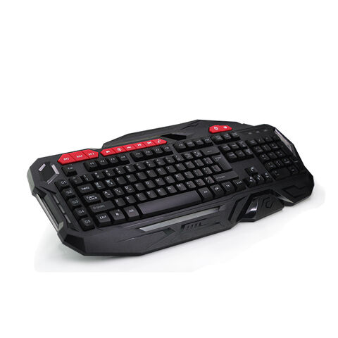 Anti-Ghosting Gaming-Tastatur mit Hintergrundbeleuchtung und Multimedia-Tasten - Membrane Tastatur