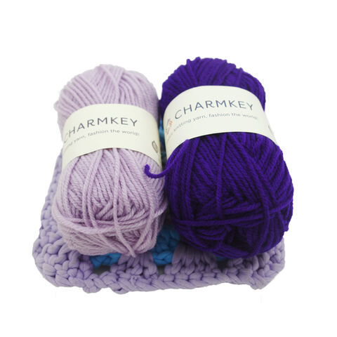 Charmkey Super Soft 100% poliéster mano hilos para tejer Crochet