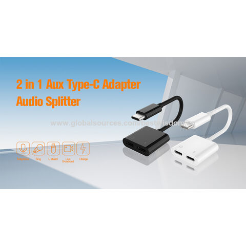 Type C Adaptateur 3A charge rapide 2 en 1 USB Splitter double C adaptateur  audio Chargeur - Adaptateur et convertisseur - Achat & prix
