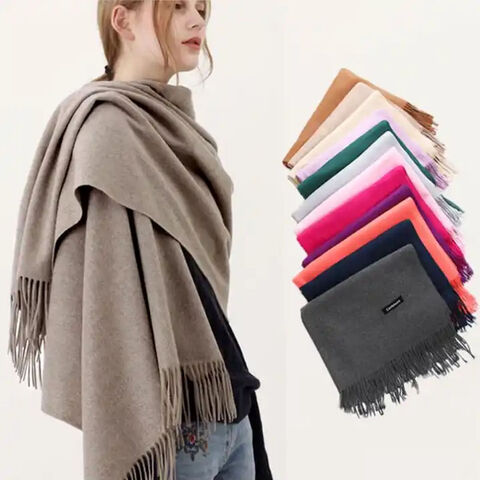 Generic Women Winter Luxury Cashmere Solid Scarf Winter Warm Shawl