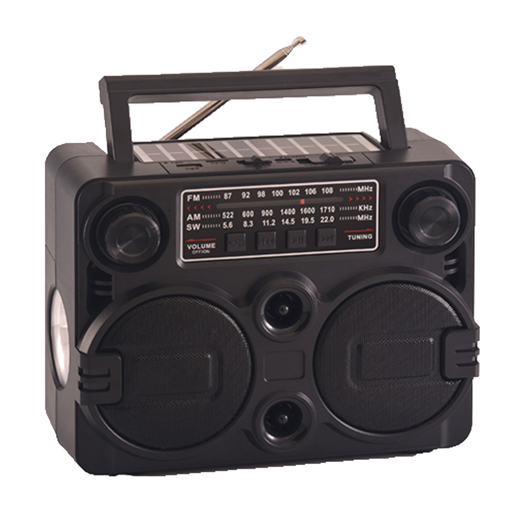 Radio solaire rétro FM AM SW, récepteur Portable, haut-parleur