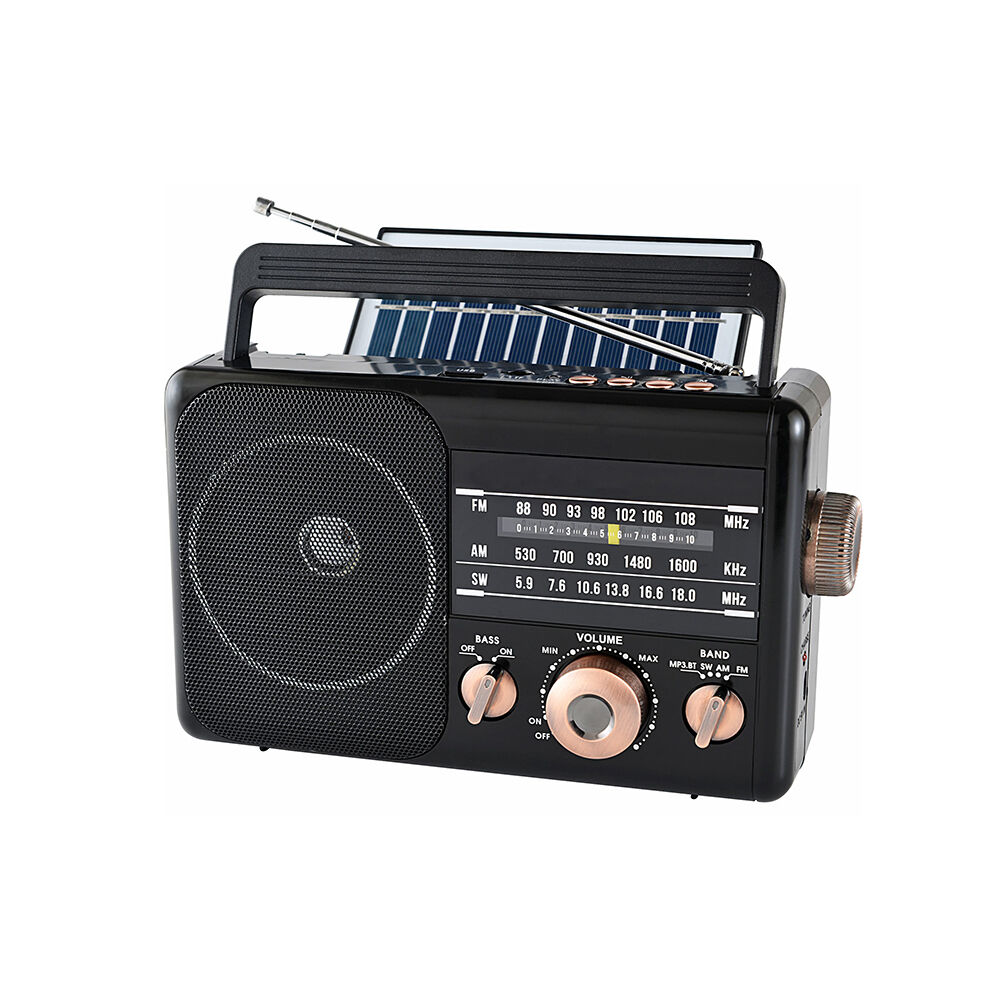 Radio con batería Recargable, Bluetooth, FM/Am / SW1-5, con Linterna, Cable  USB Carga Incluido