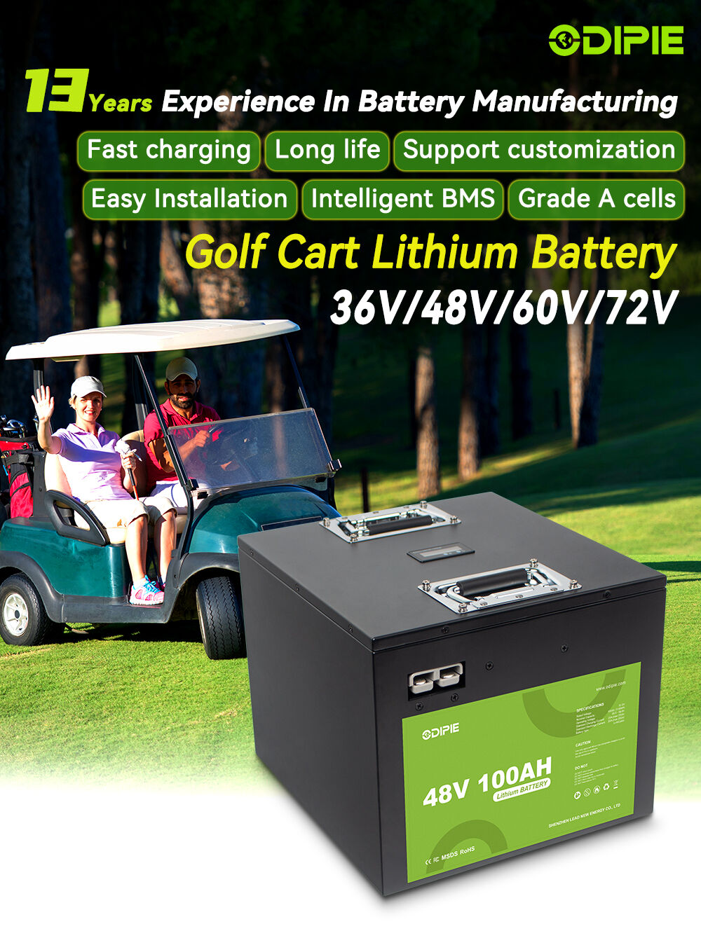 Buy Wholesale China Electric Golf Trolleys Battery Threewheeled