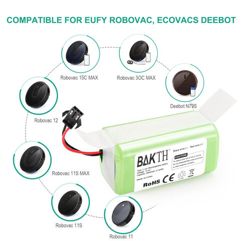 BAKTH 3000mAh 14.4V Li-Ion Batería de Reemplazo Compatible con Conga  Excellence 990 950 1090