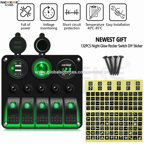 Circuit Breaker Marine Switch Panel Waterproof 12v Toggle Switch