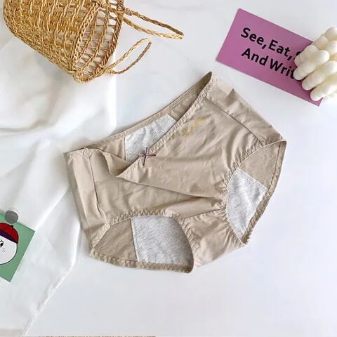 Bragas Fisiológicas para Mujer, a Prueba de Fugas para el Período Menstrual, Cintura Media-Alta