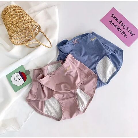 Bragas Fisiológicas para Mujer, a Prueba de Fugas para el Período Menstrual, Cintura Media-Alta