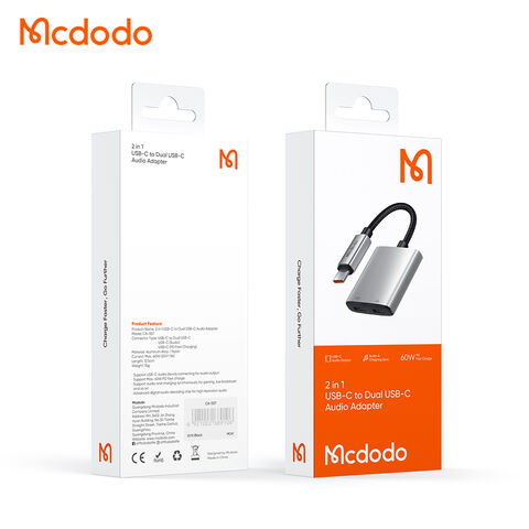 ADAPTADOR MCDODO USB-C A USB-C + JACK 3.5 M
