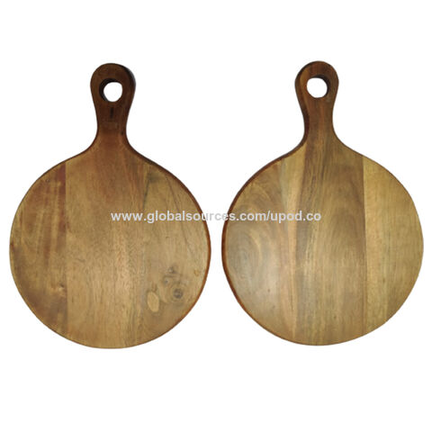 Round Wood Cutting Board, Natural Handmade Wood