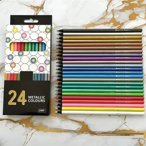 Brutfuner-Crayons de couleur métalliques, ensemble de croquis de